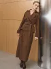 Cropped Double-Breasted Belted Trench Coat sold by COMMENSE