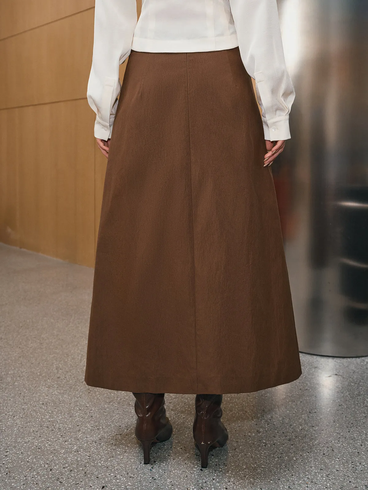 Double Breasted Maxi Skirt sold by COMMENSE product image thumbnail 5