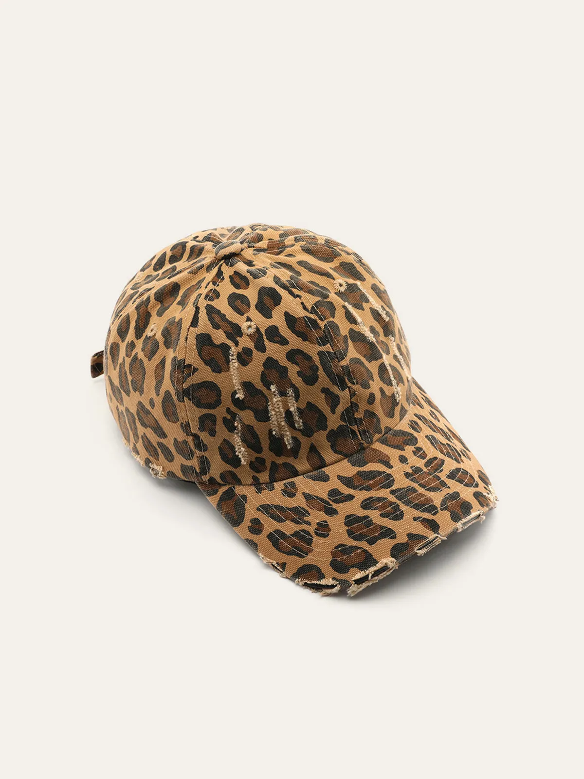 Distressed Leopard Print Hat sold by COMMENSE product image thumbnail 3