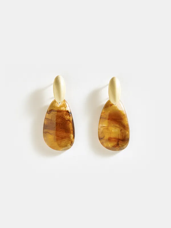 Oval Teardrop Earrings made by COMMENSE