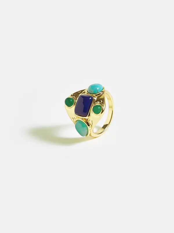 Multi-Stone Golden Ring sold by COMMENSE
