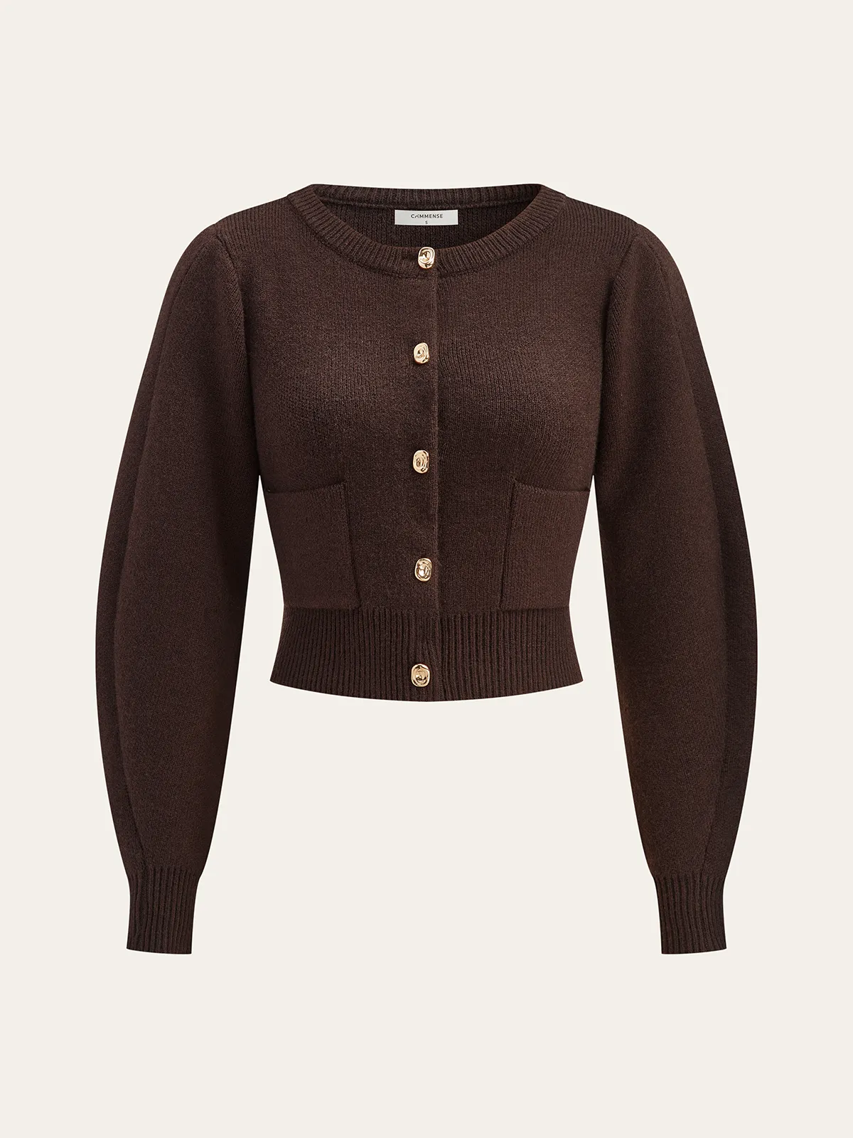 Lamb Sleeve Metal Button Knit Top and Skirt Set sold by COMMENSE product image thumbnail 2