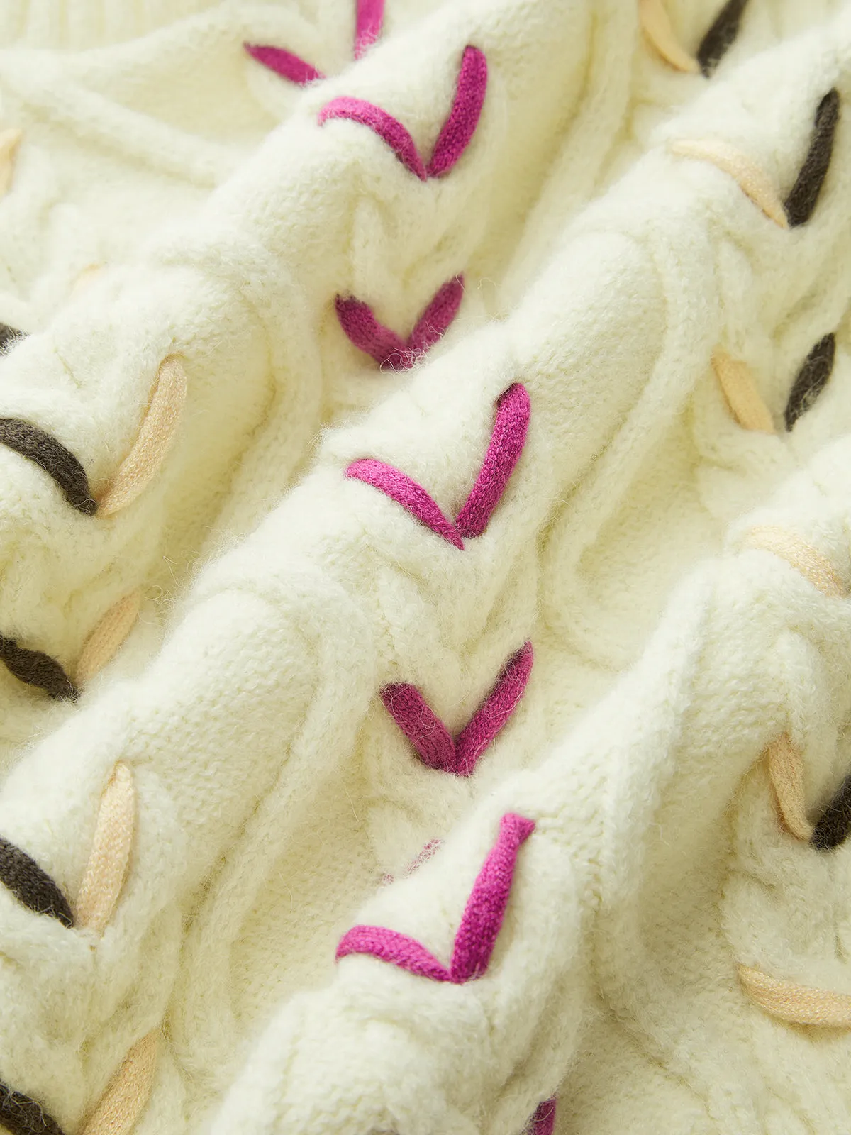 Cable Knit Contrast Stitched Sweater Vest sold by COMMENSE product image thumbnail 5