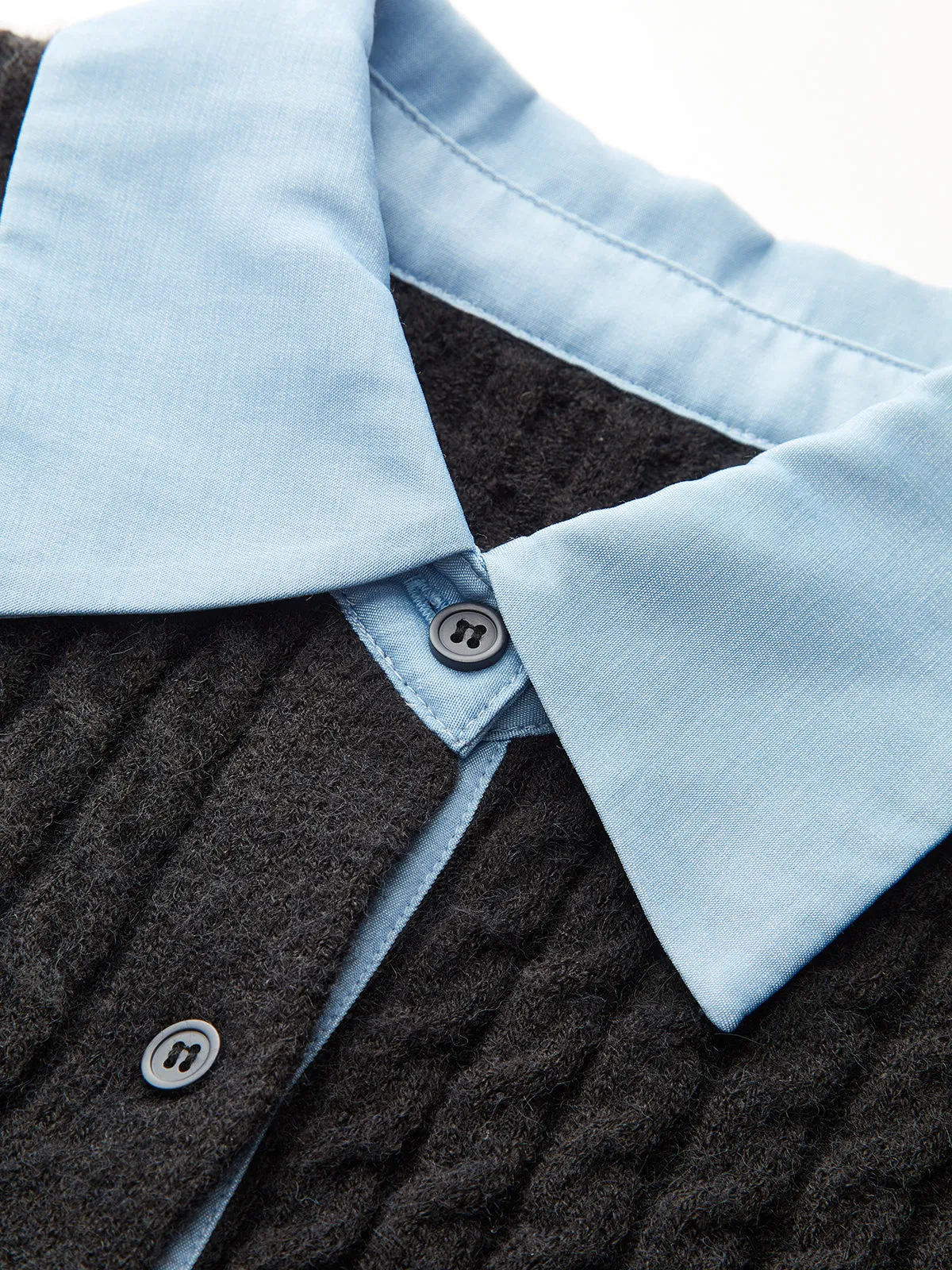 2 in1 Paneled Cable-Knit Cardigan sold by COMMENSE product image thumbnail 4