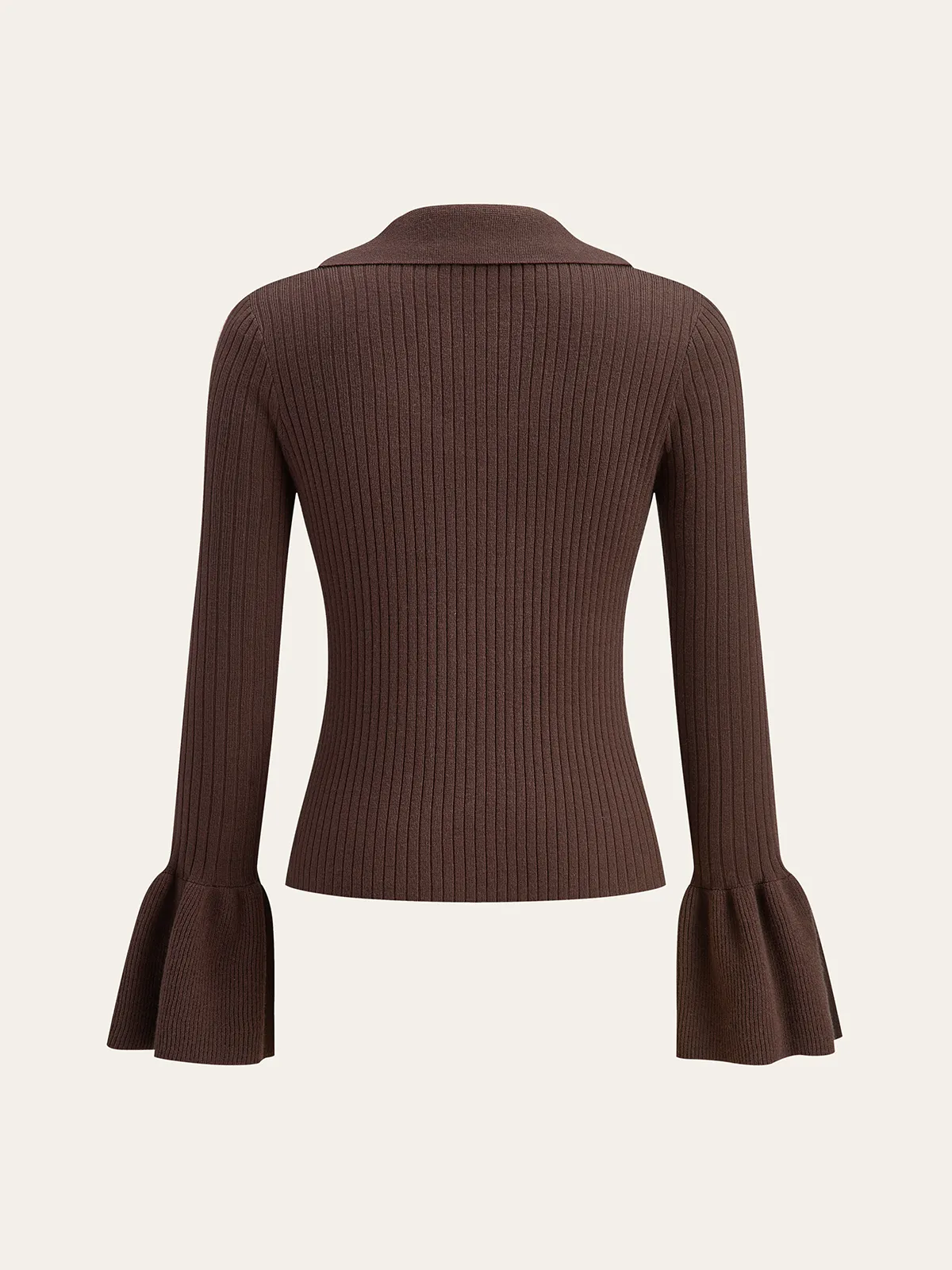 Flared Cuff Polo-Collar Sweater sold by COMMENSE product image thumbnail 2