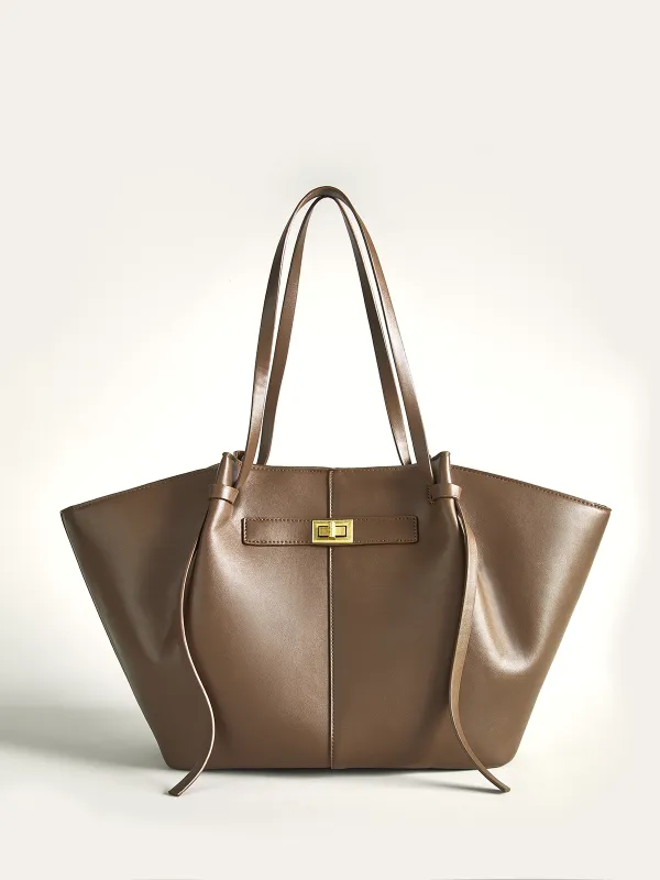 Oversized PU Leather Tote Bag sold by COMMENSE