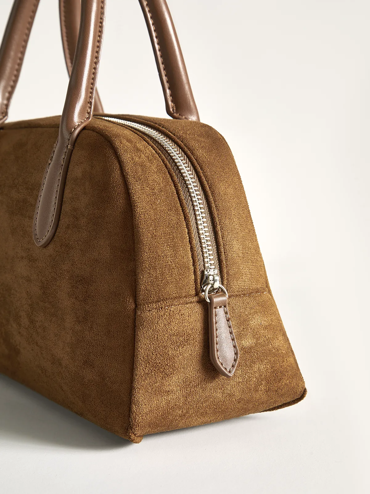 Suede Dome Top Handle Bag sold by COMMENSE product image thumbnail 3