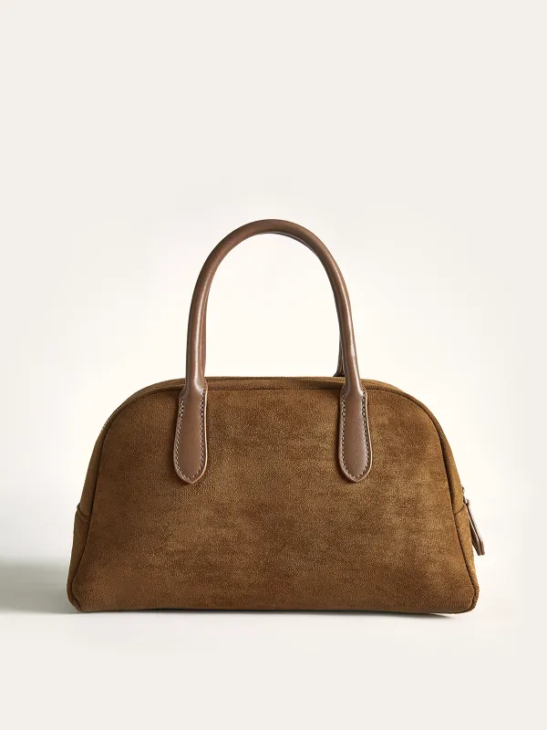 Suede Dome Top Handle Bag sold by COMMENSE