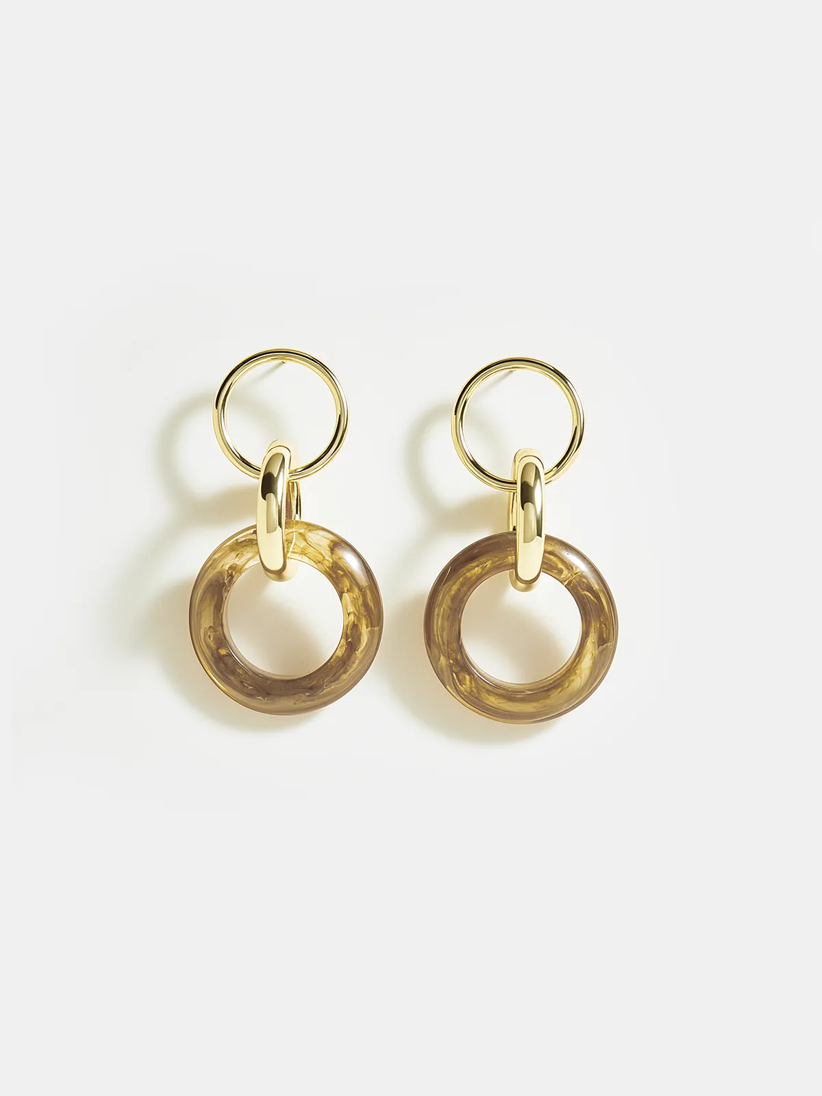 Double Hoop Drop Earrings sold by COMMENSE product image thumbnail 2