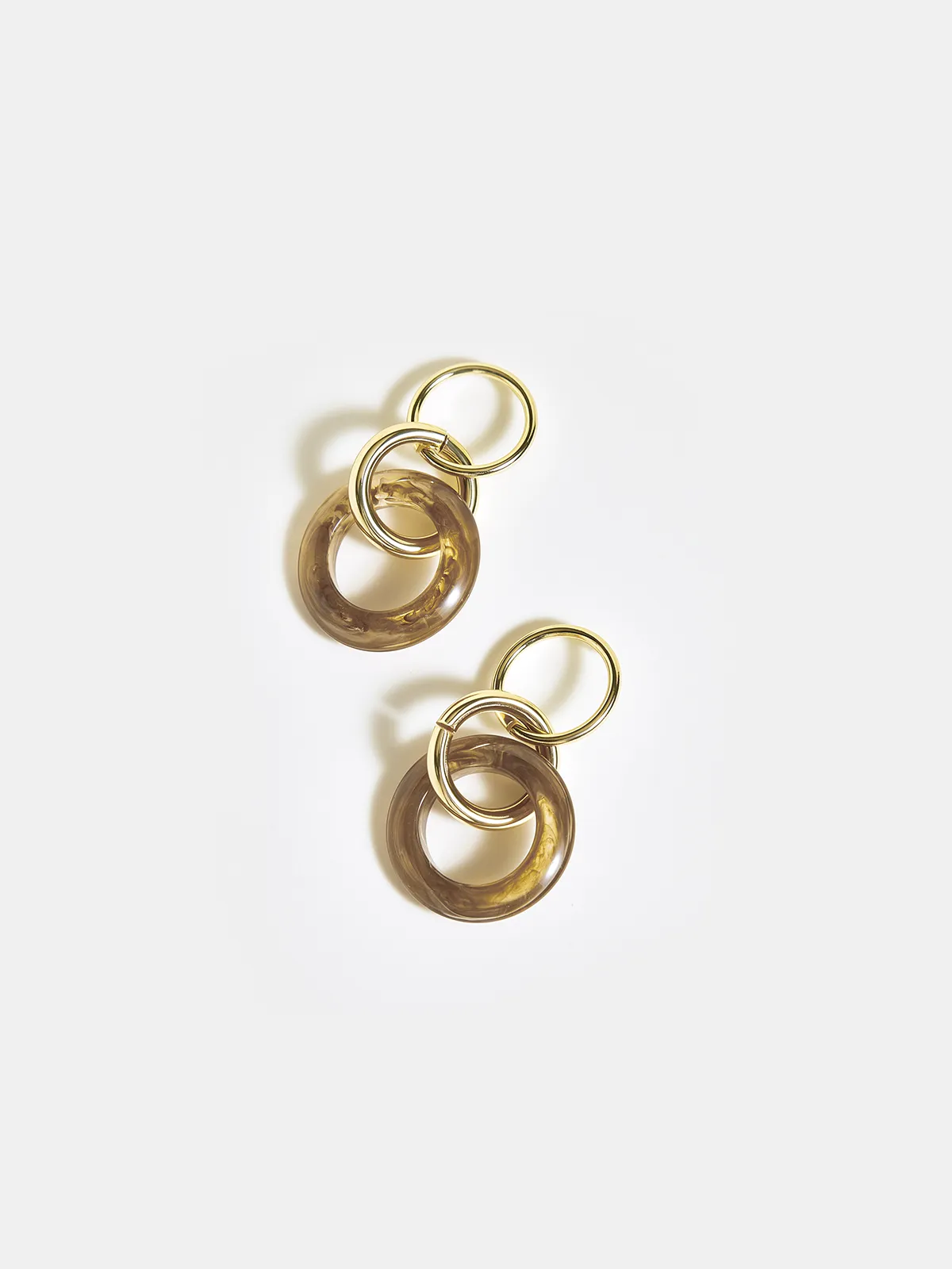 Double Hoop Drop Earrings sold by COMMENSE product image thumbnail 3