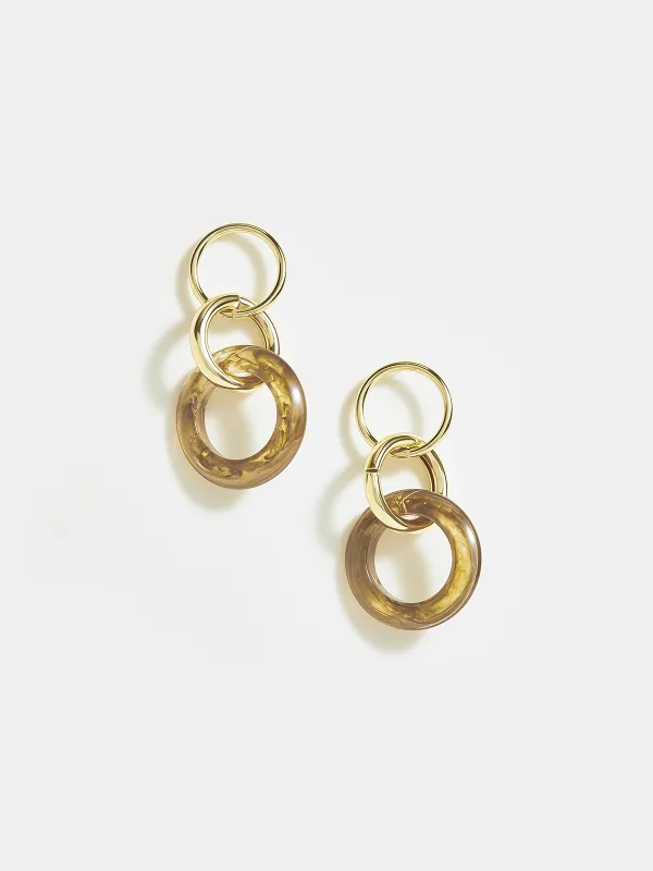 Double Hoop Drop Earrings sold by COMMENSE