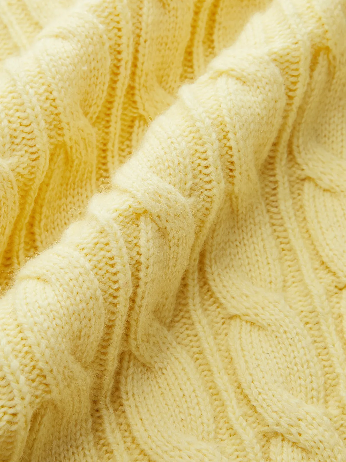 Cable Knit Short Sleeve Sweater sold by COMMENSE product image thumbnail 5