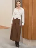 Long Sleeve Wrap-Tie Waist Shirt sold by COMMENSE