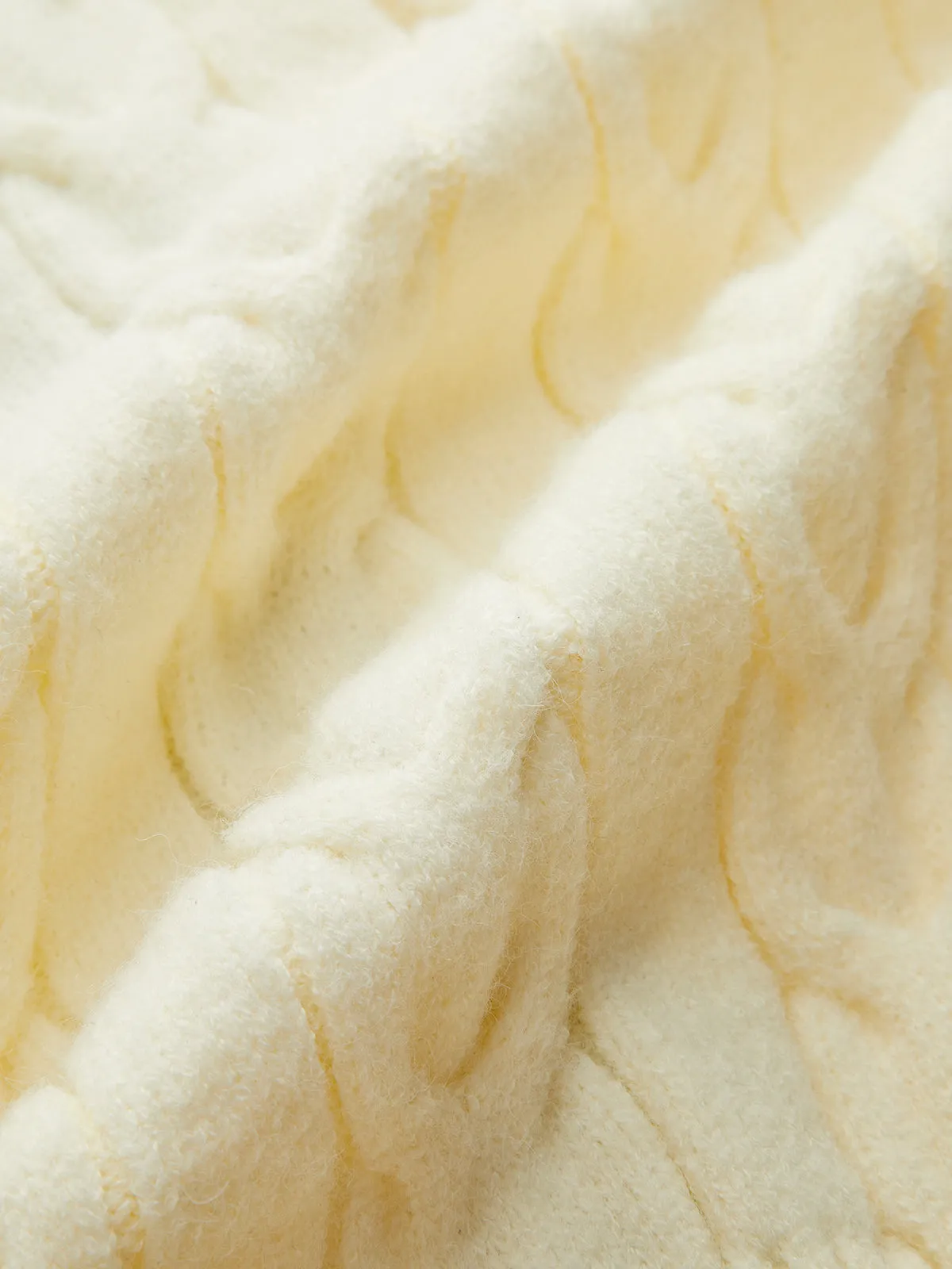 Denim Paneled Cable Knit Sleeveless Vest sold by COMMENSE product image thumbnail 5