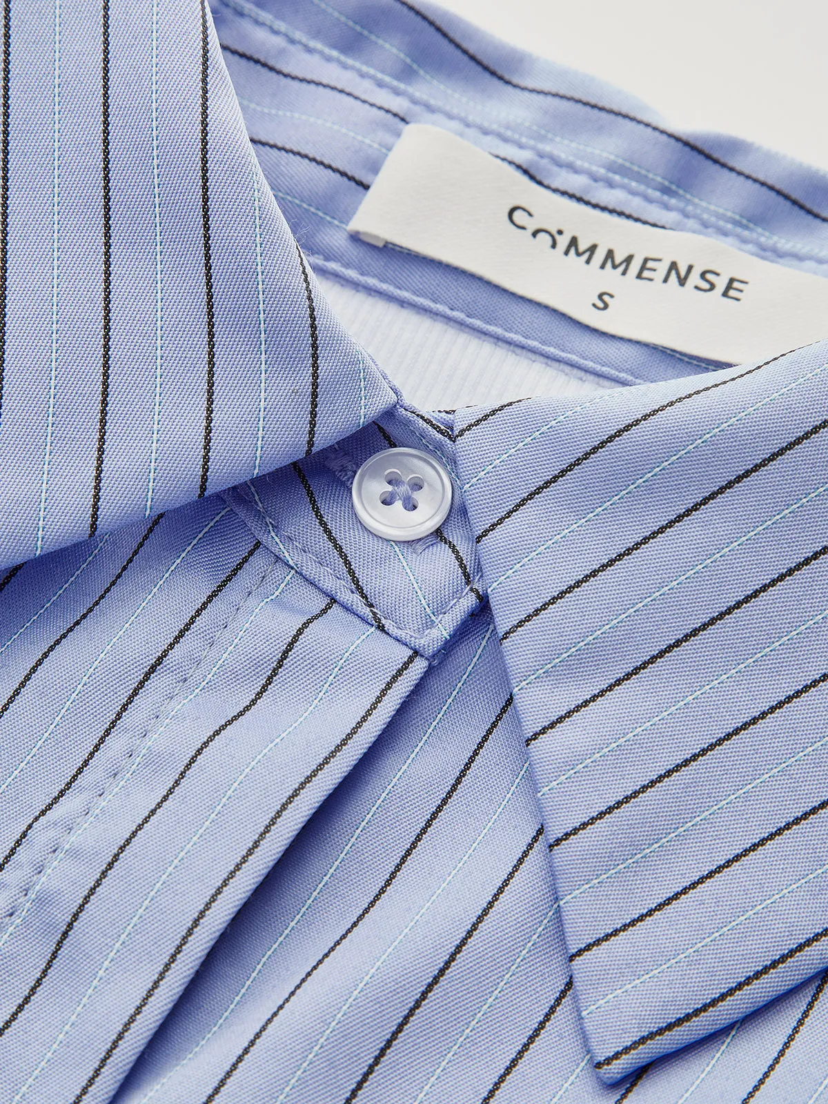 Flared Cuff Striped Paneled Shirt sold by COMMENSE product image thumbnail 4