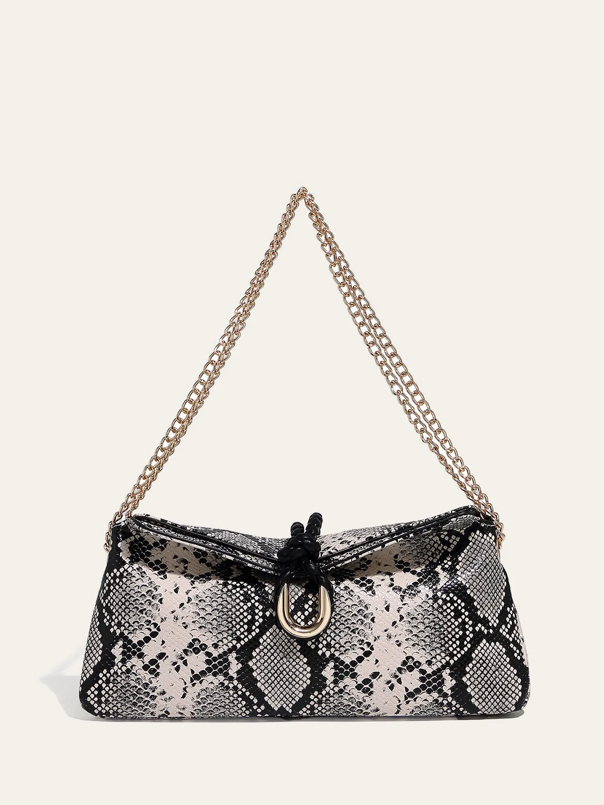 Snakeskin Patterned Chain Shoulder Bag sold by COMMENSE product image thumbnail 2