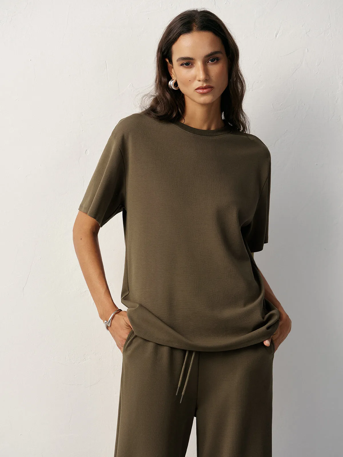 Short Sleeve Crew Neck T-Shirt sold by COMMENSE product image thumbnail 2