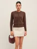 Crew Neck Button-Front Knit Cardigan sold by COMMENSE