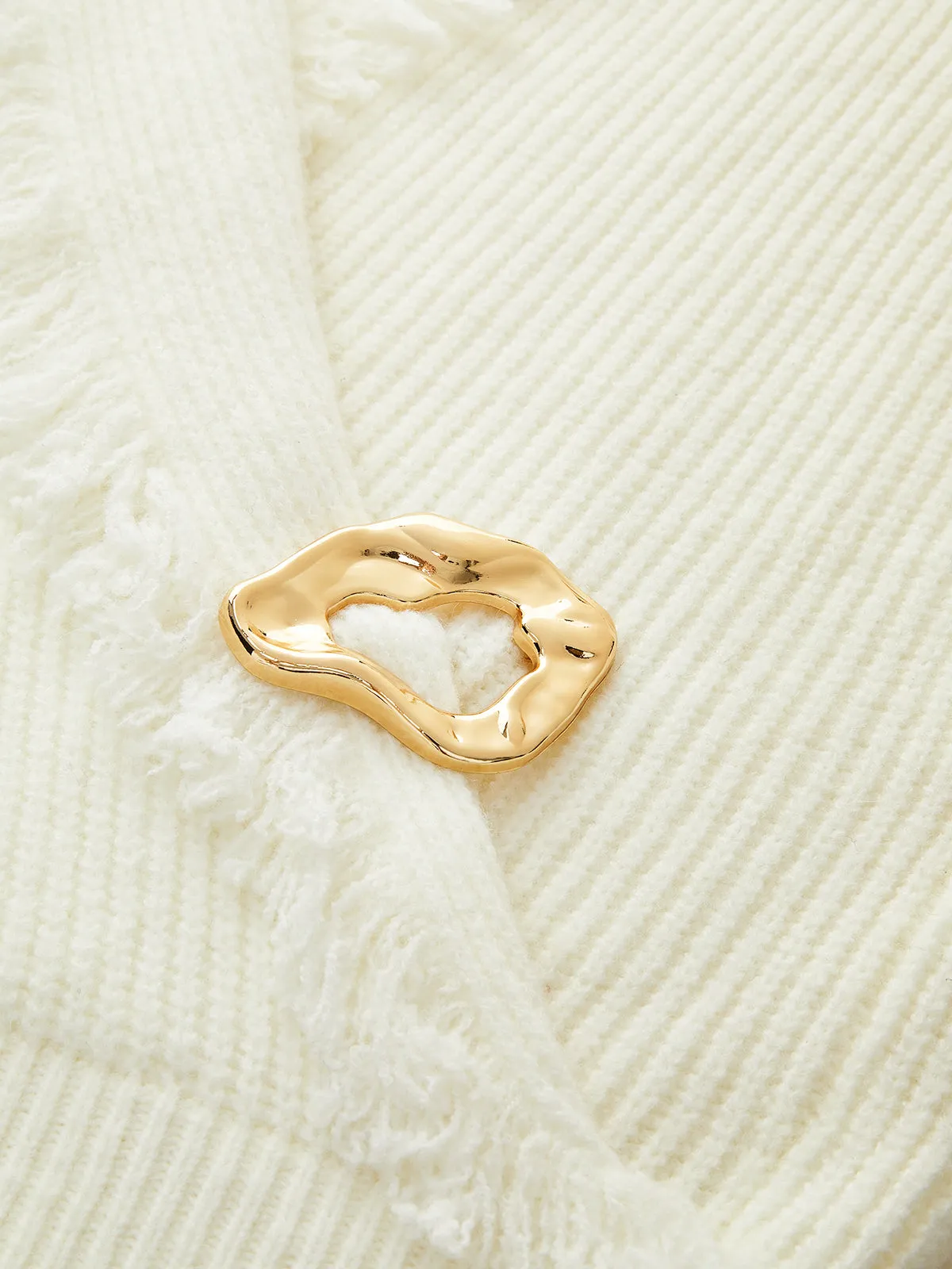 Wrap Fringe Wool Blend Sweater sold by COMMENSE product image thumbnail 3