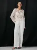 Tweed Mid-Waisted Wide-Leg Pants sold by COMMENSE