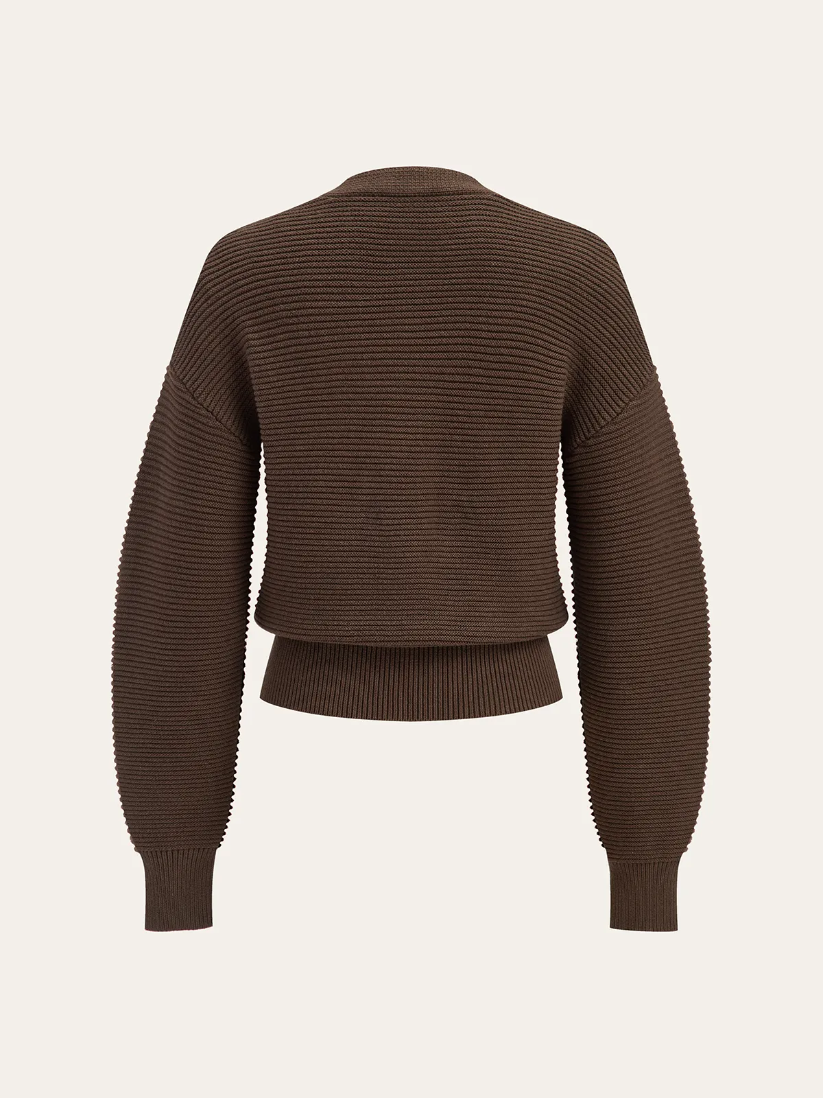 Metal Button V-neck Textured Cardigan sold by COMMENSE product image thumbnail 2