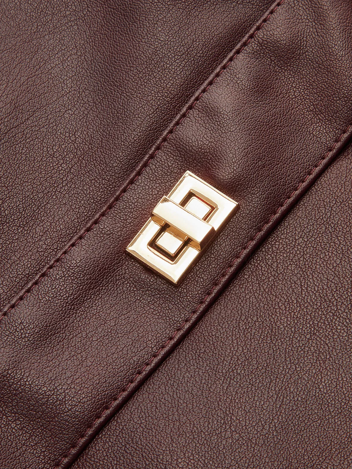 PU Leather Metal Detail Mini Skirt sold by COMMENSE product image thumbnail 2