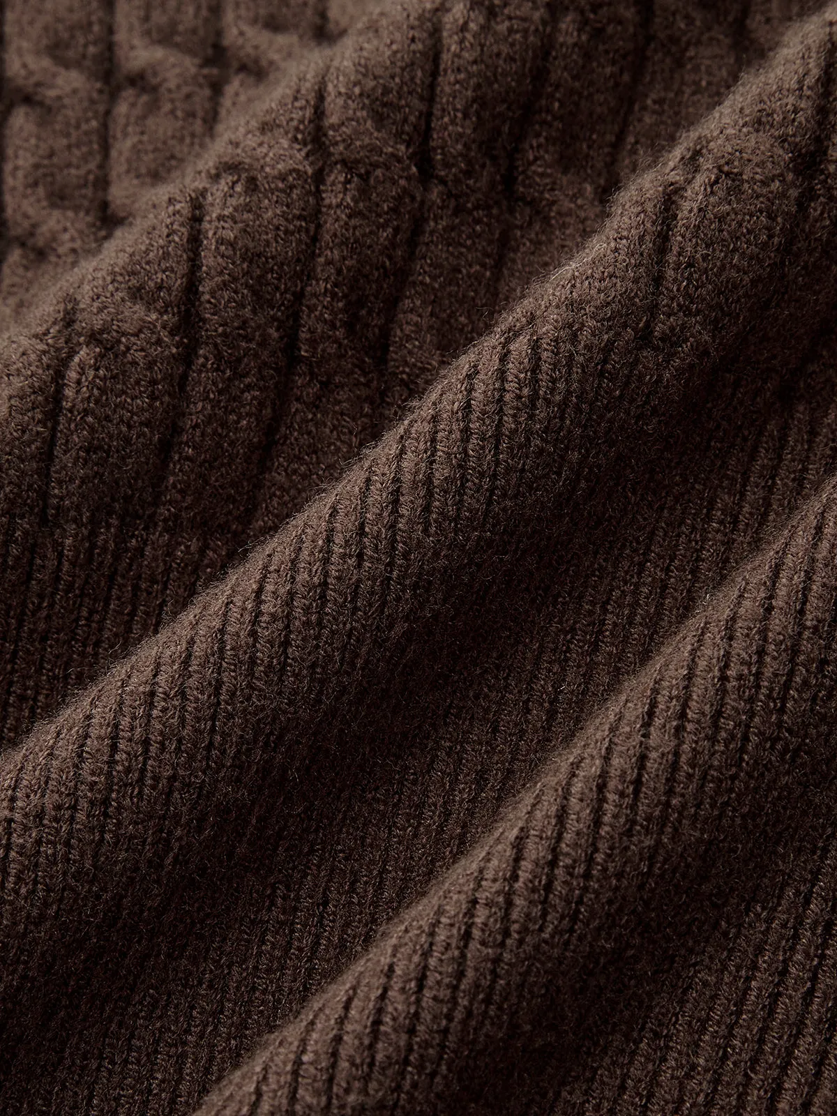 Metal Button V-Neck Cable Knit Outerwear sold by COMMENSE product image thumbnail 3