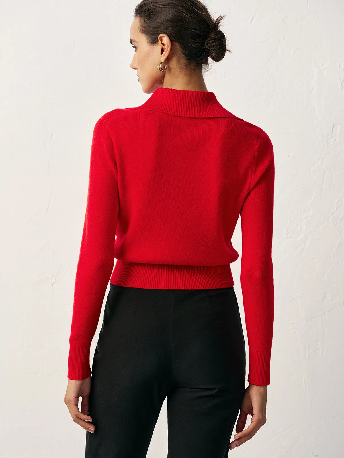 Knit Button Front Collared Top sold by COMMENSE product image thumbnail 5