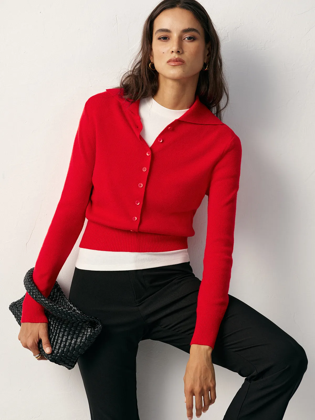 Knit Button Front Collared Top sold by COMMENSE product image thumbnail 2