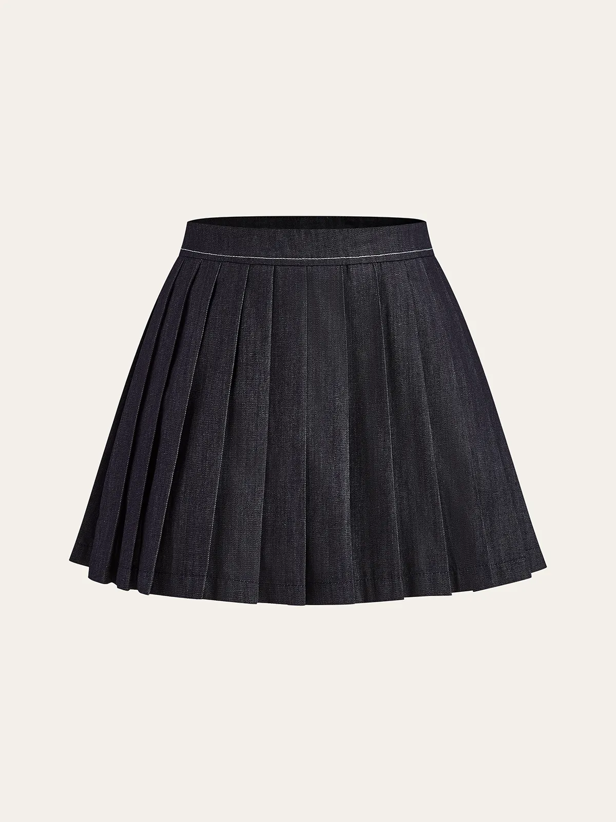 Zip Front Jacket and Pleated Mini Skirt Set sold by COMMENSE product image thumbnail 3