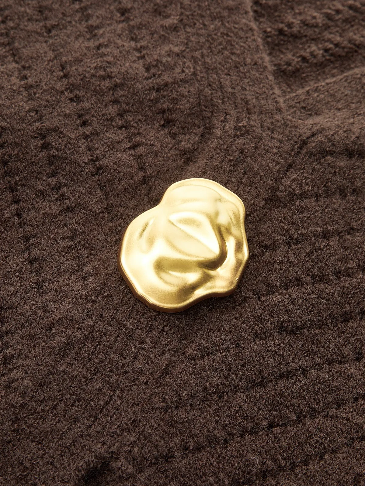 Metal Detail V-Neck Cinched Waist Sweater sold by COMMENSE product image thumbnail 2