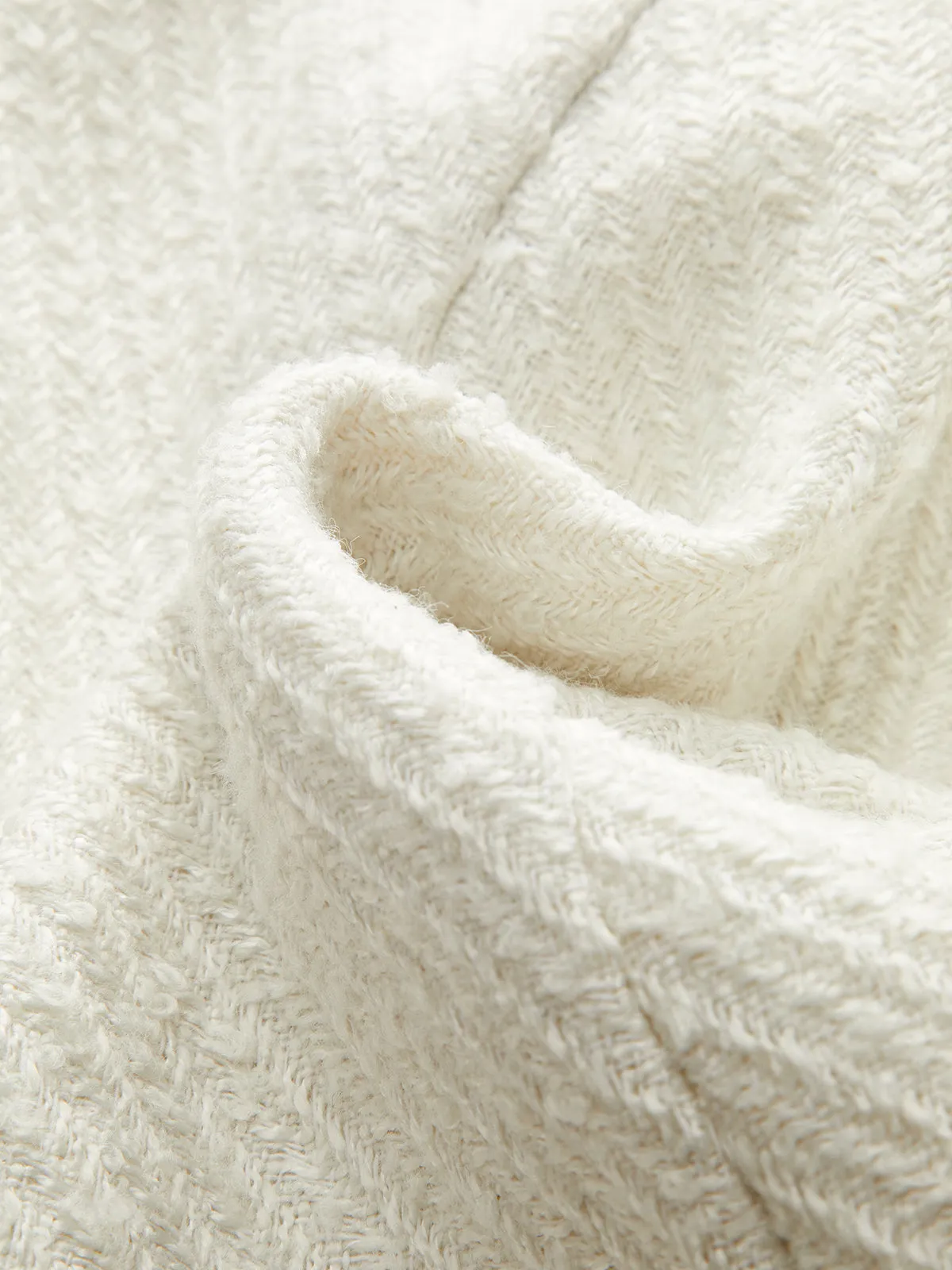 Metal Button Contrast Trim Tweed Jacket sold by COMMENSE product image thumbnail 3