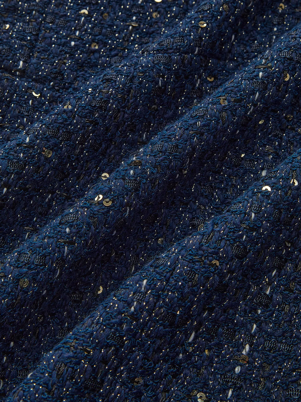 Metal Button Belted Tweed Jacket sold by COMMENSE product image thumbnail 4