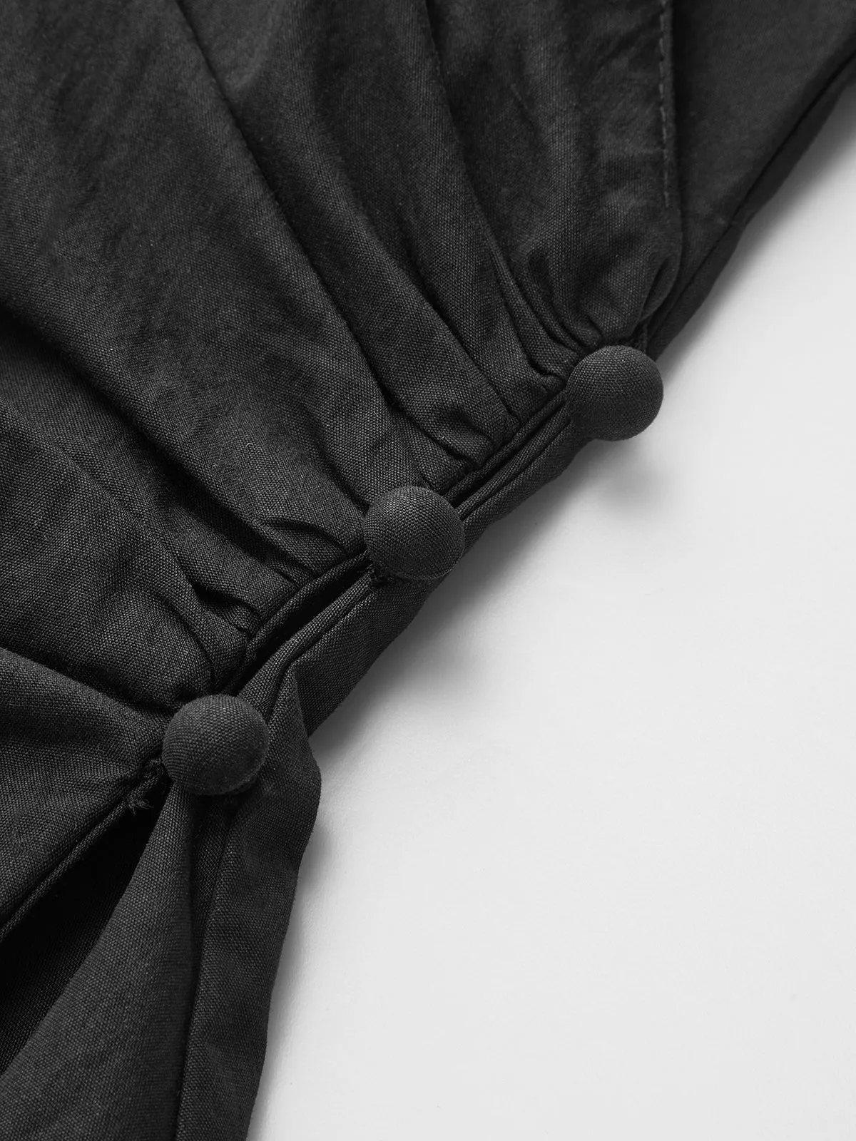 Flared Sleeve Asymmetric Wrap Shirt sold by COMMENSE product image thumbnail 4