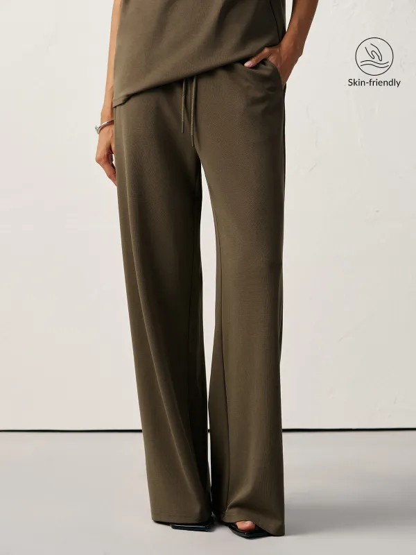 Mid-Waist Drawstring Sweatpants sold by COMMENSE