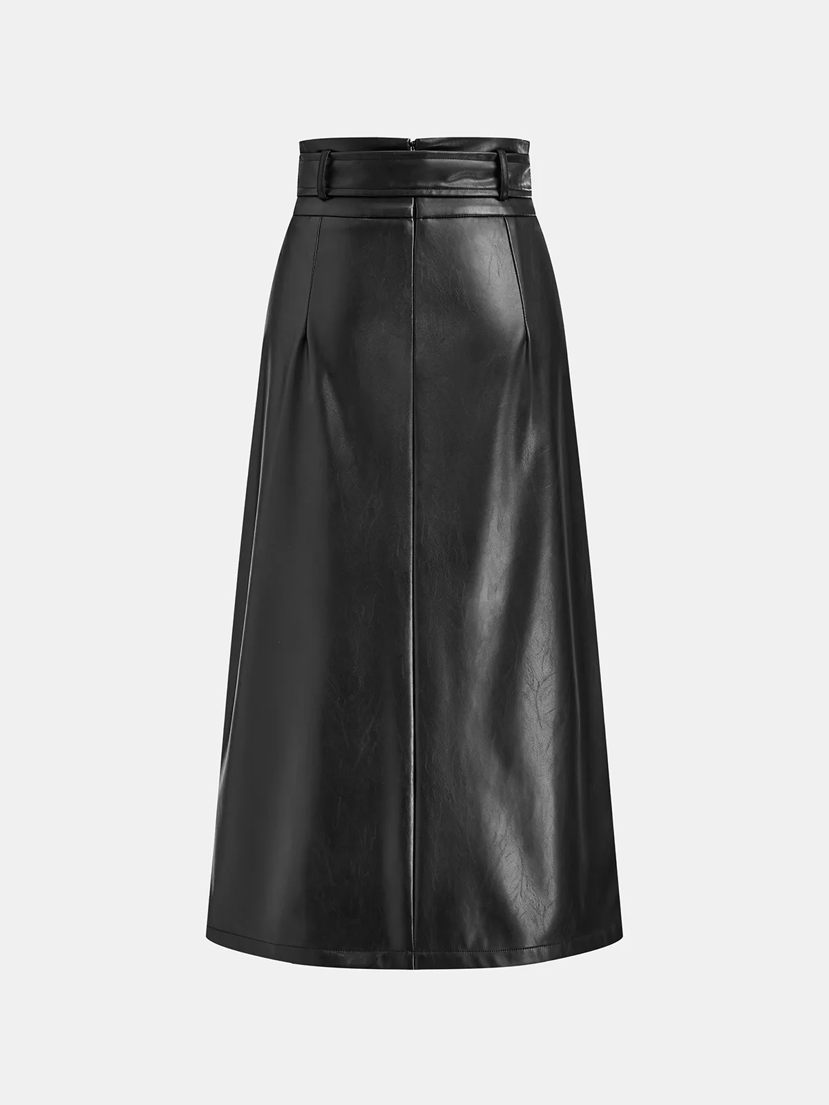 PU Leather Belted Maxi Skirt sold by COMMENSE product image thumbnail 2