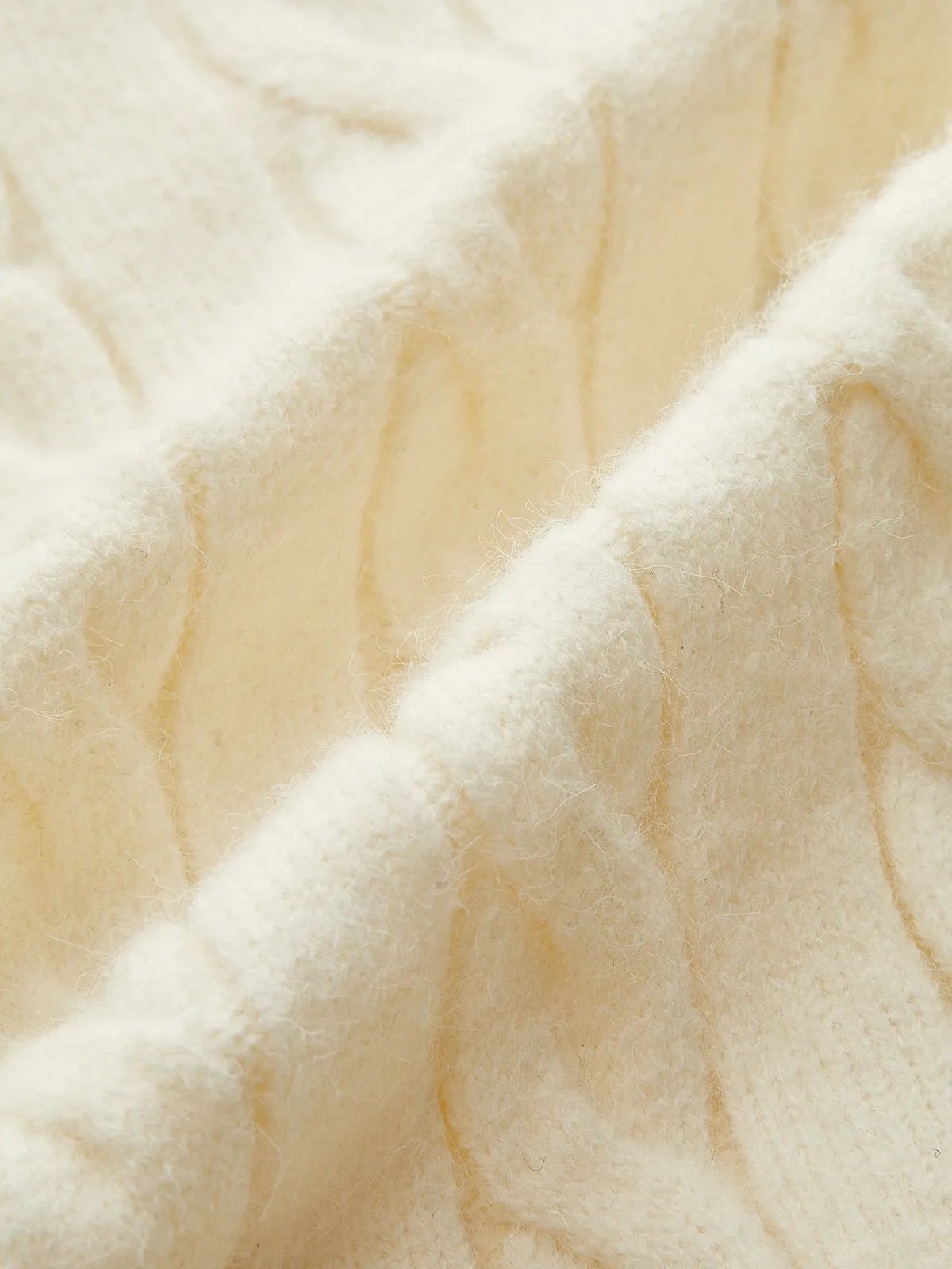 Contrast Stitched Cable Knit Polo Sweater sold by COMMENSE product image thumbnail 4