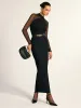 Stand Collar Sheer Sleeve Fitted Blouse sold by COMMENSE