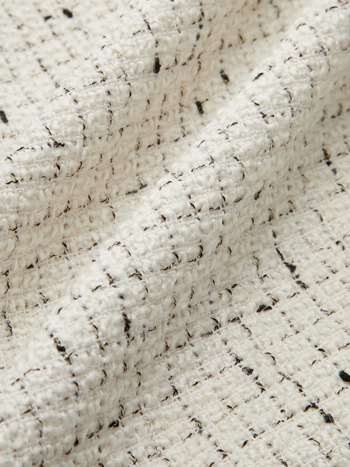 Tweed Contrast Bow Round Neck Jacket sold by COMMENSE product image thumbnail 3