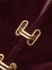 Metal Buckle Corduroy Stand Collar Jacket sold by COMMENSE