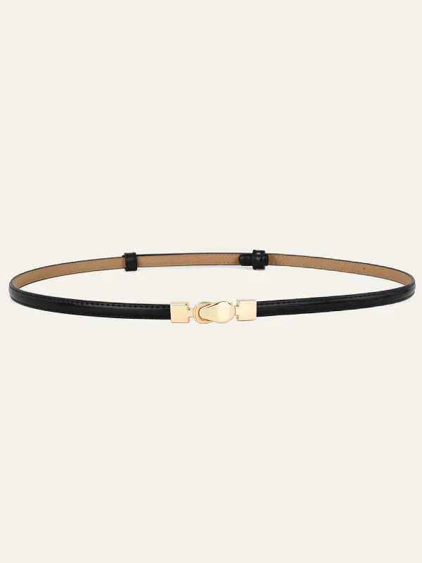 Alloy Buckle Thin Leather Belt sold by COMMENSE
