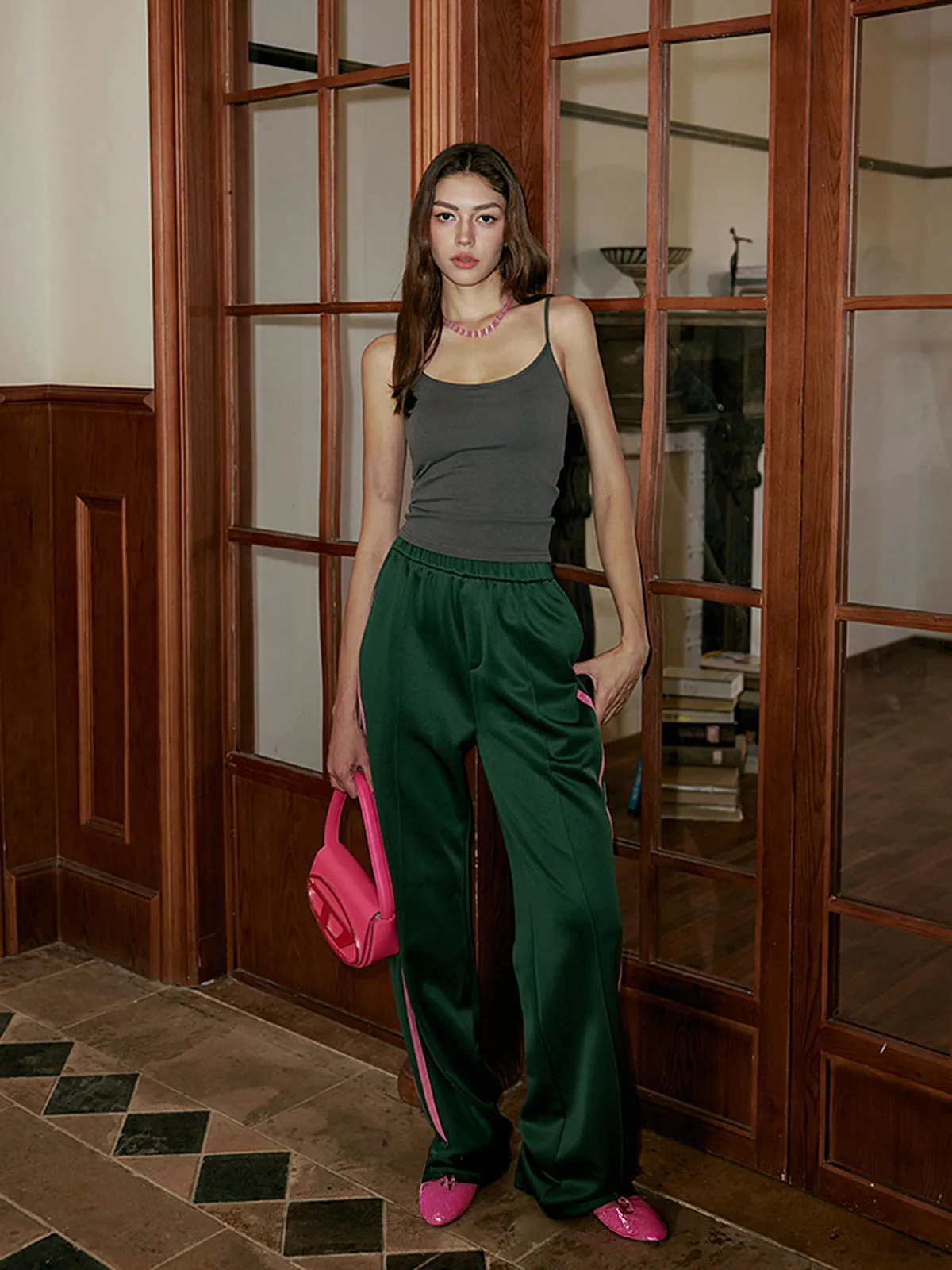 Side Striped High-Waist Sweatpants sold by COMMENSE product image thumbnail 3