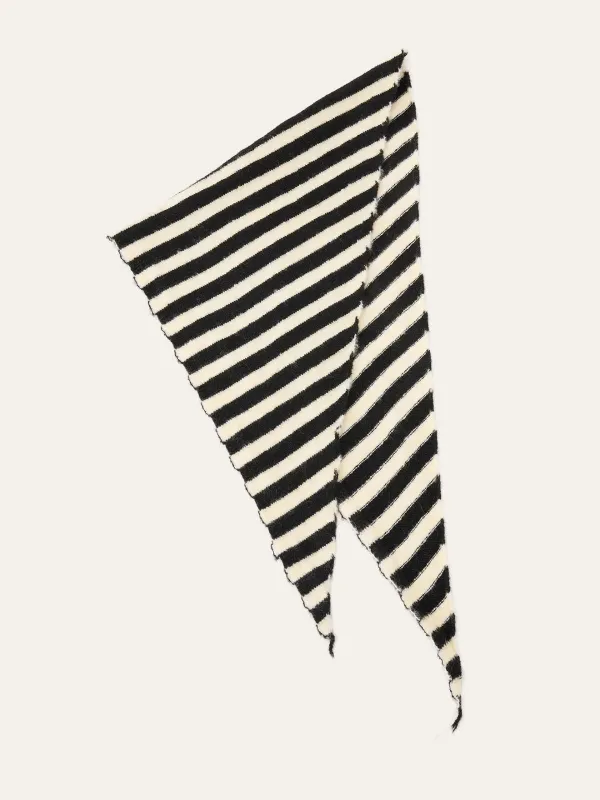 Wool Striped Triangular Scarf sold by COMMENSE