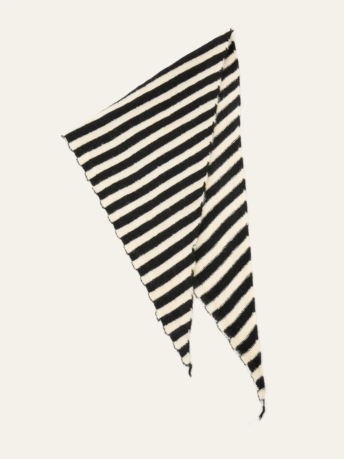 Wool Striped Triangular Scarf sold by COMMENSE