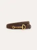 Horsebit Buckle Suede Thin Belt sold by COMMENSE