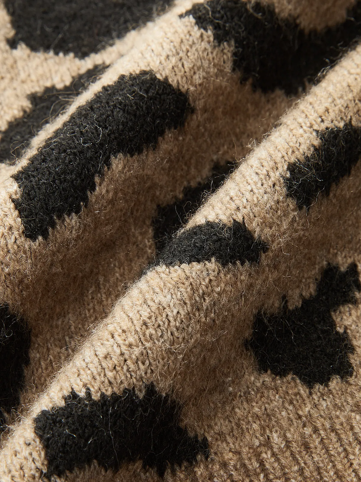 Leopard Bow Tie Knit Top sold by COMMENSE product image thumbnail 3