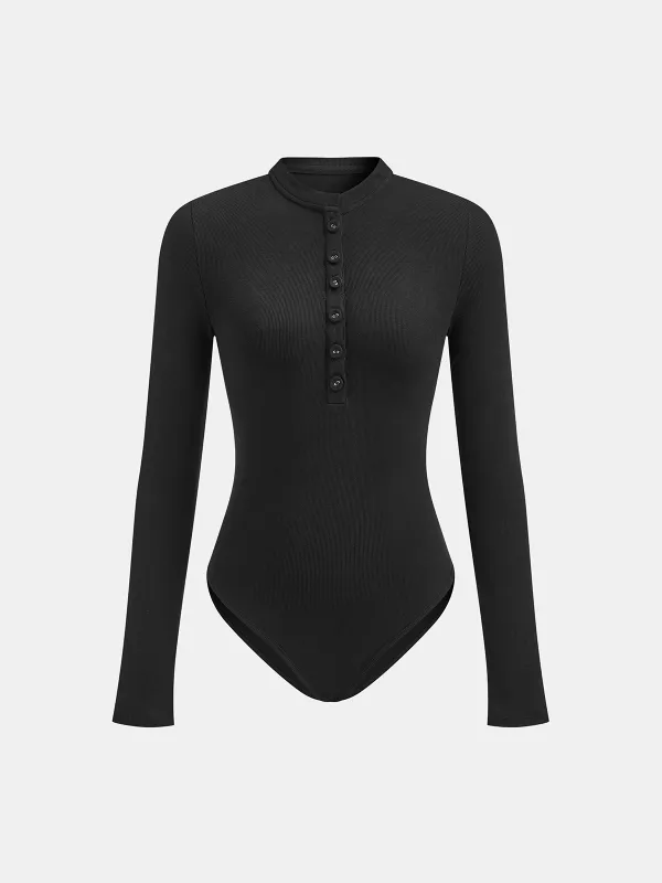 Ribbed Long Sleeve Bodysuit sold by COMMENSE