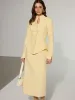 Keyhole Neckline Button Front Peplum Blazer sold by COMMENSE