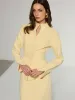 Keyhole Neckline Button Front Peplum Blazer sold by COMMENSE