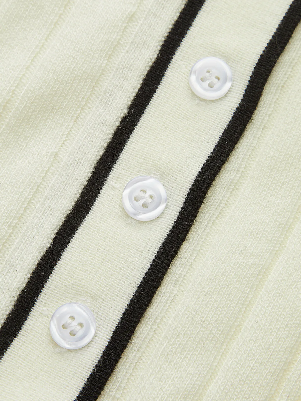 Contrast Trim Wool Blend Polo Neck Sweater sold by COMMENSE product image thumbnail 4